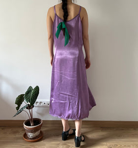 Vintage 40s violet dyed liquid slip dress